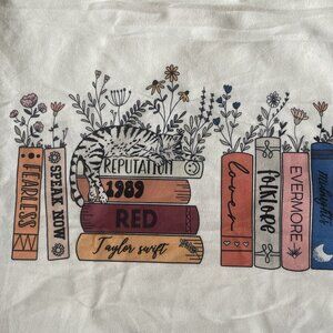 Cat Lady Books Floral Pillow Case Folklore Evermore Lover